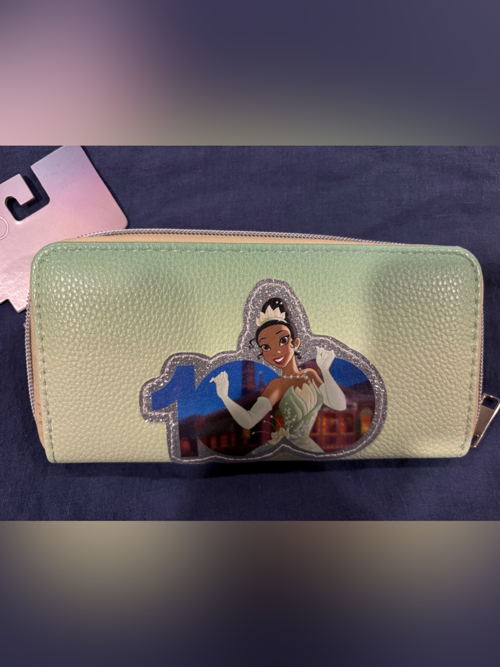 Disney Princess Tiana Green Zip-Around Wallet